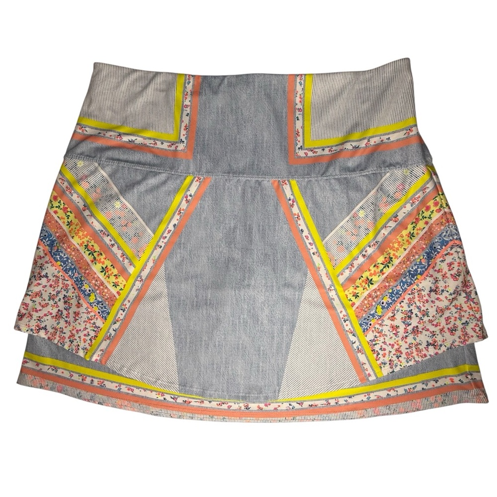 Lucky in Love Skort Chambray Blossom Layered Sz XL (14)